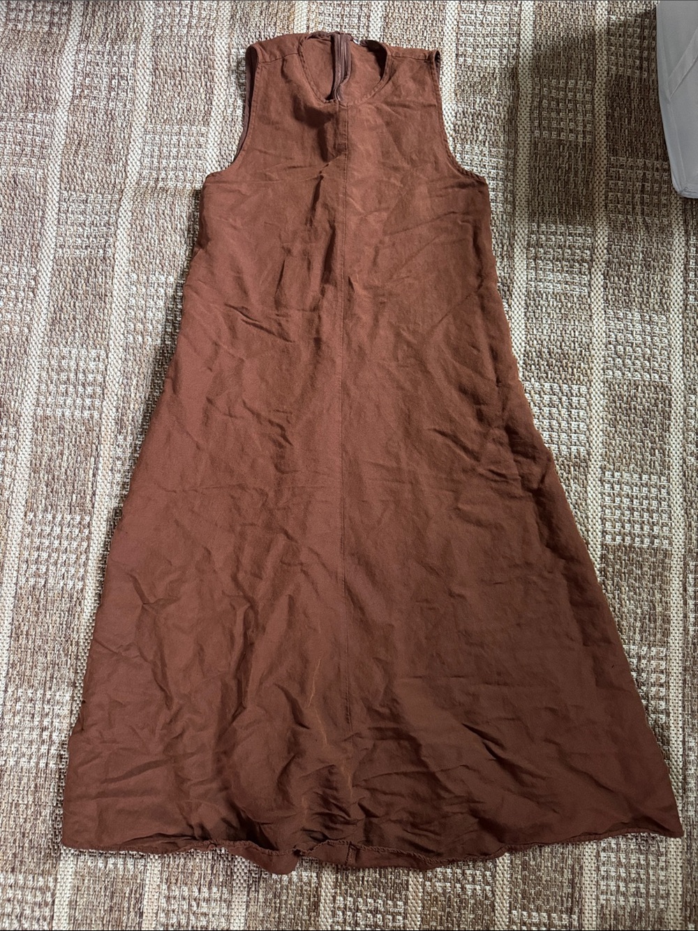 Mango Sleeveless Maxi Dress in Rich Brown